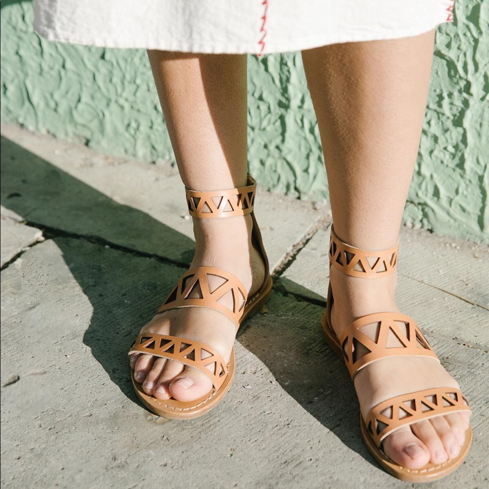 New Soludos Geo Laser Cut Sandals